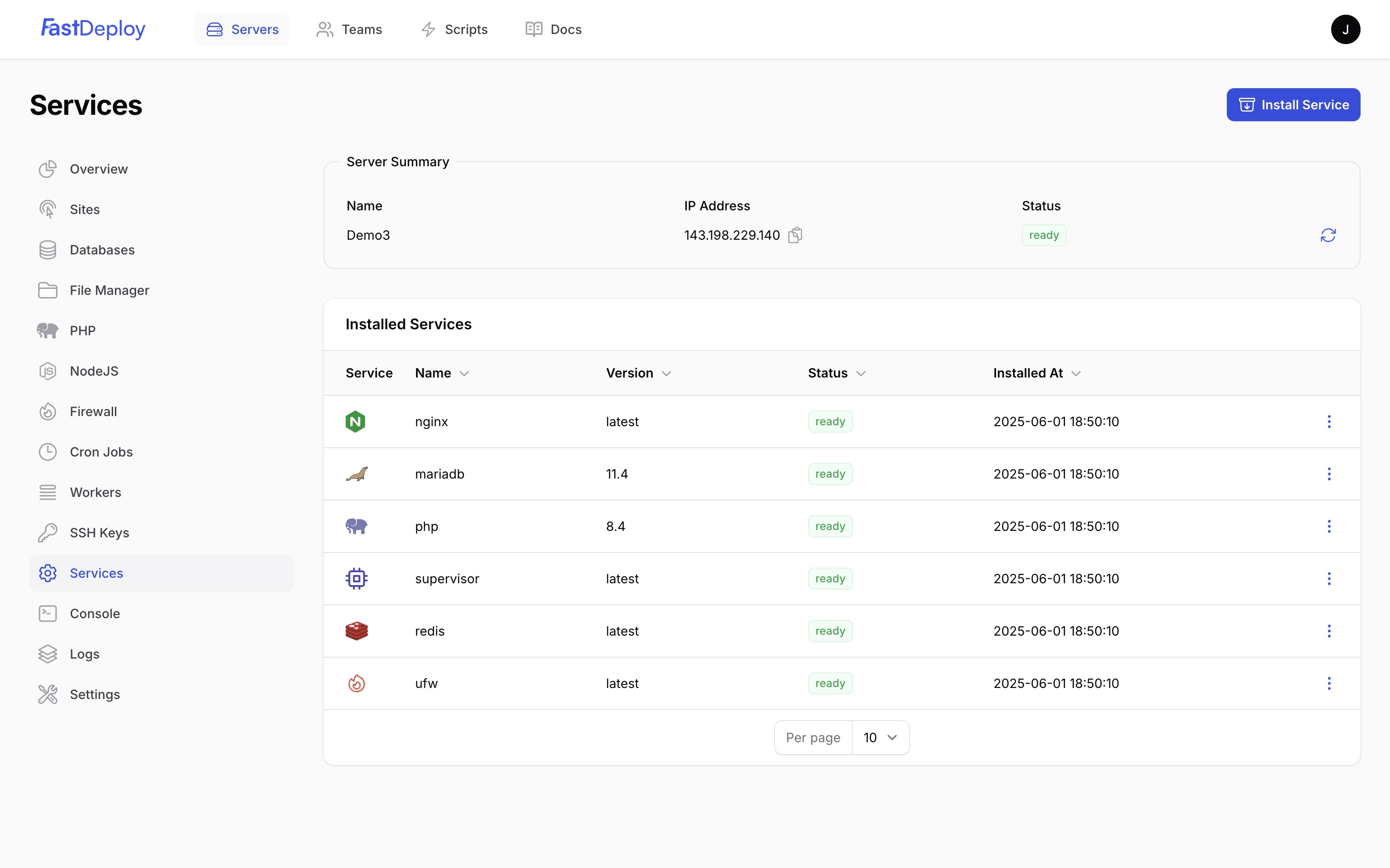 simple dashboard